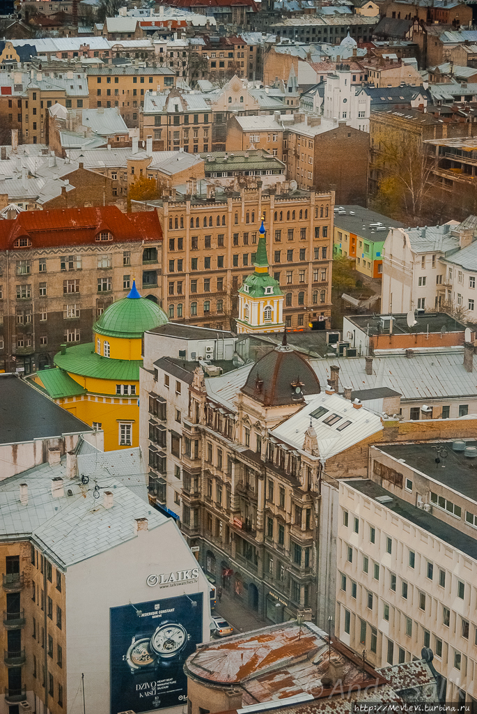 Рига в сумерках Рига, Латвия