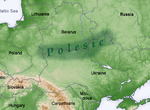 Расположение Полесья на фоне существующих ныне государств.