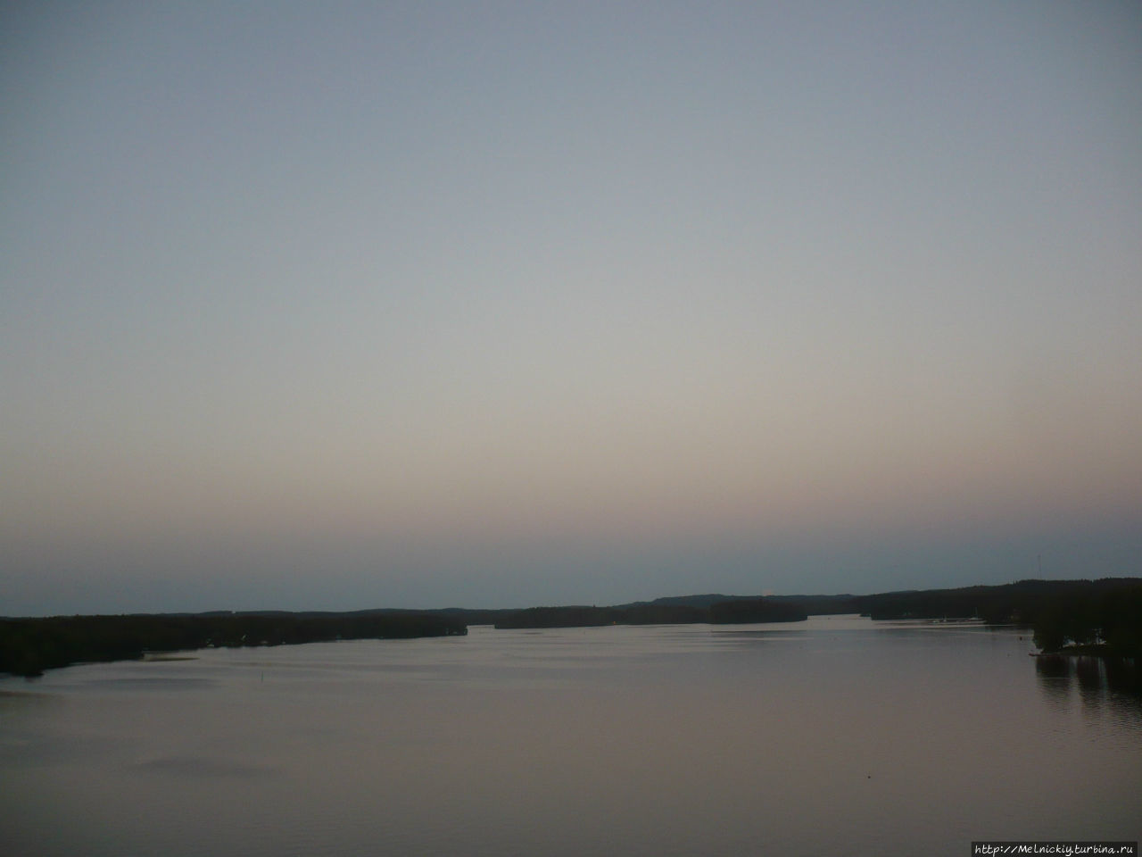Закат на Сайме Варкаус, Финляндия