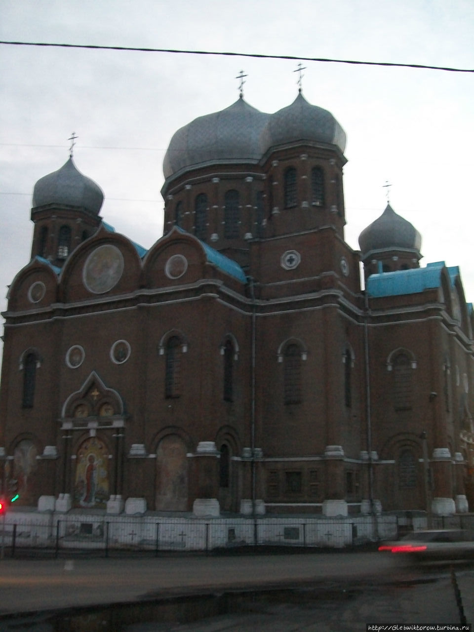 Кафедральный собор вечером Мичуринск, Россия