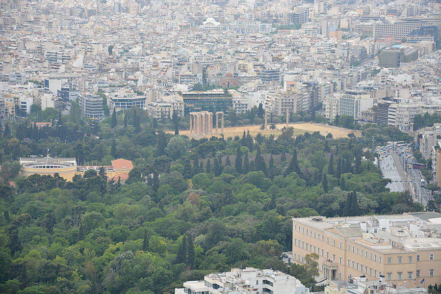 Афины. На холме Ликавиттос Афины, Греция