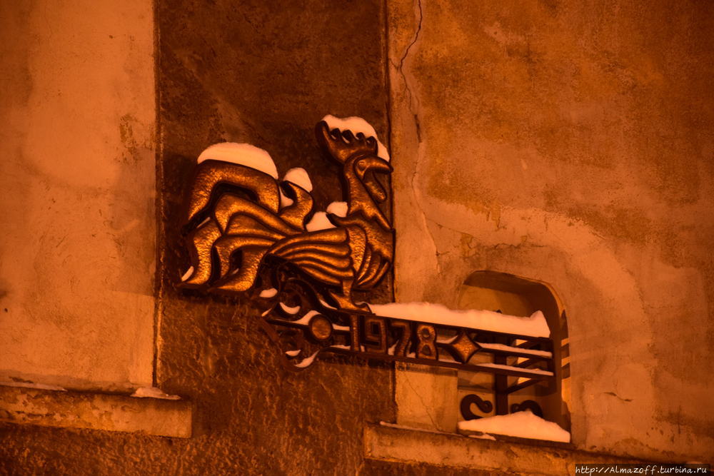 Ночная Рига зимой Рига, Латвия