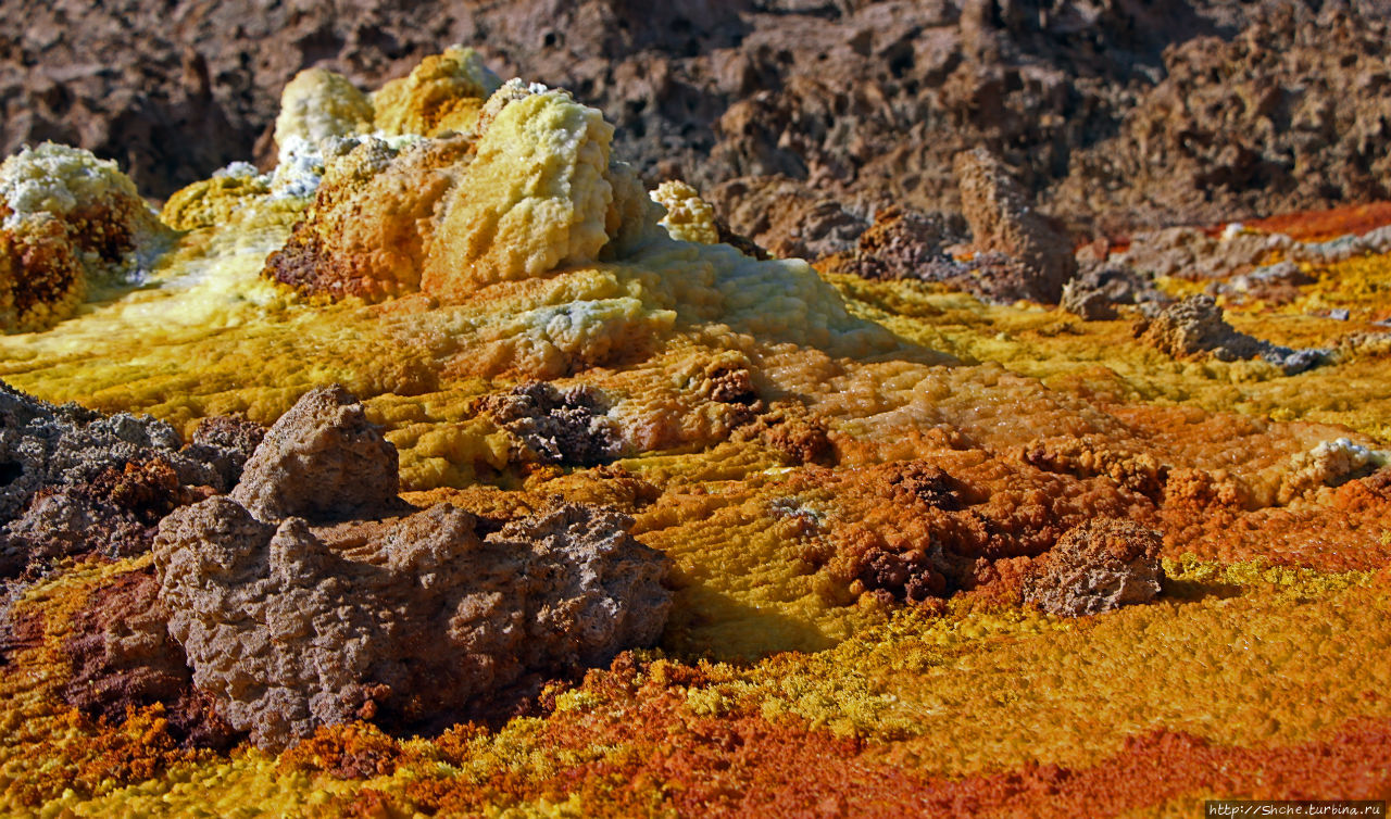 Кислота вулканы Даллол (-45м), Эфиопия