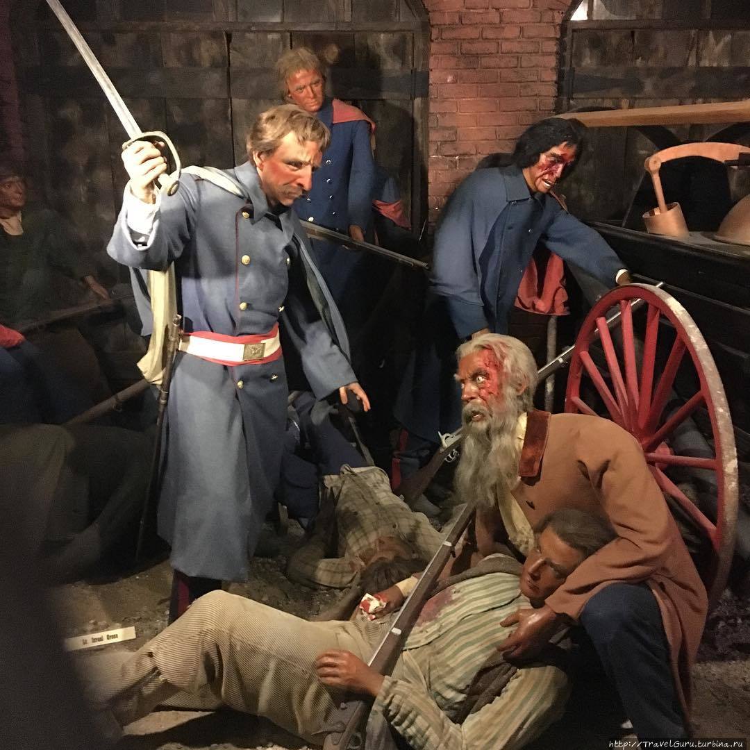 Денджерфилд Ньюби, умирающий на руках Брауна при штурме федеральной армии. Харперс-Ферри, CША