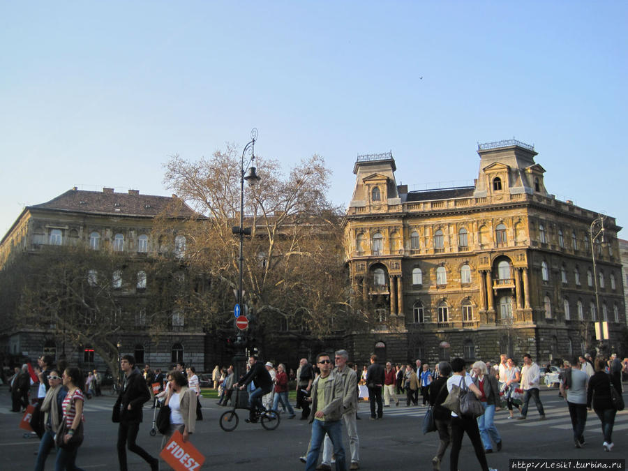 Проспект Андраша после митинга Будапешт, Венгрия