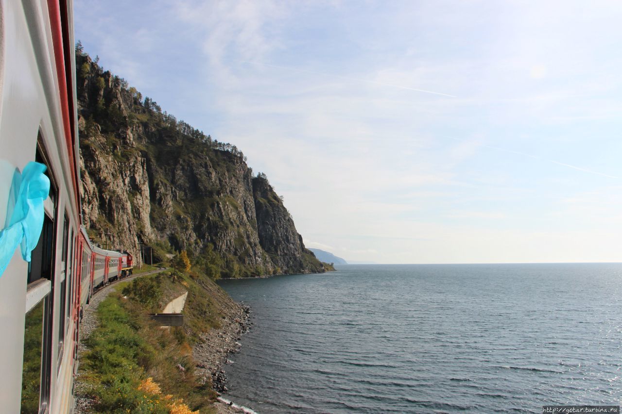 Кругобайкальская железная дорога в 3D измерении озеро Байкал, Россия