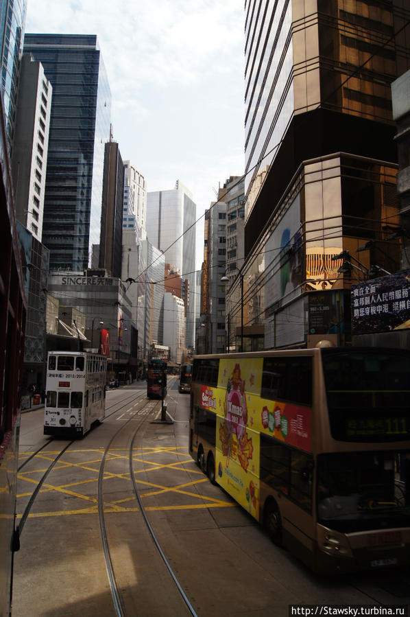 Трамваем от CENTRAL до Wan Chai Гонконг