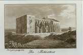 Библиотека Дерптского университета, построенная на руинах Домского собора. Гравюра 1821 года. Википедия