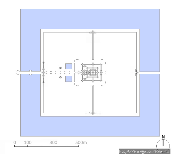 Схема Ангкор Вата. Фото и