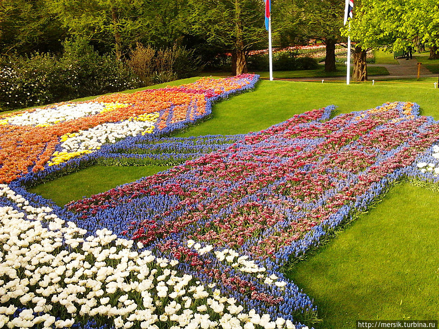 Парк тюльпанов Кёкенхоф. Тематические мозайки Лиссе, Нидерланды