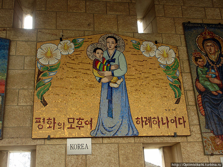Мозаичные панно в Церкви Благовещения — подарки католиков Назарет, Израиль