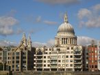 Лондон. Вид на Собор Святого Павла с Темзы