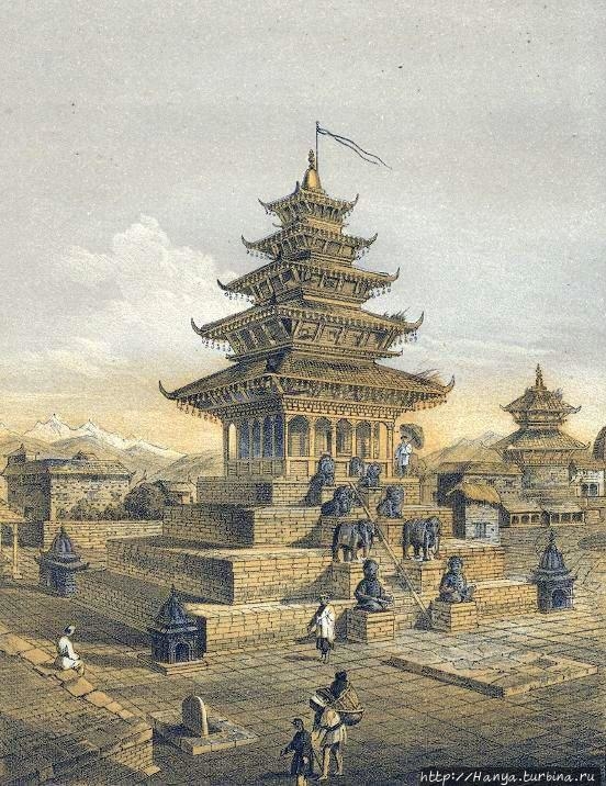 Рисунок 1877 г. Из интернета Бхактапур, Непал