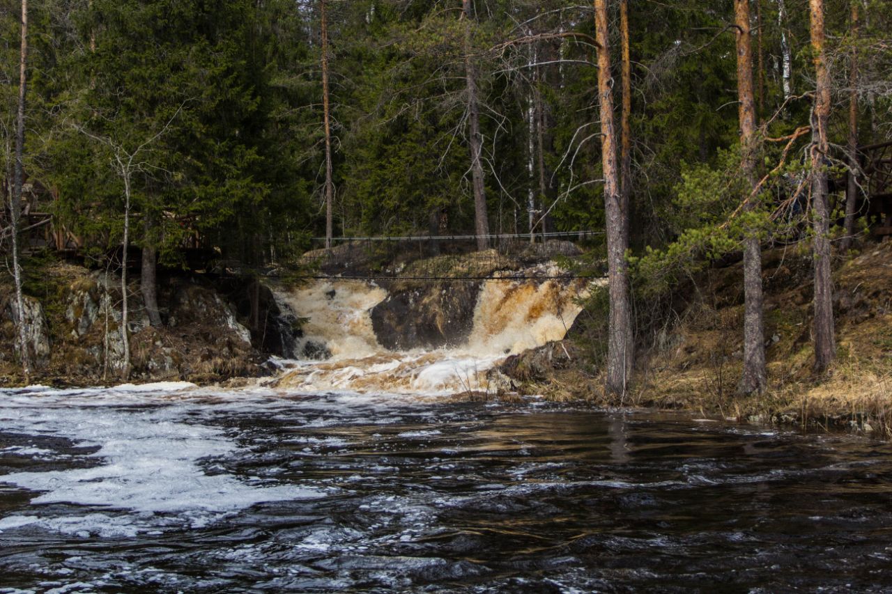 водопады  Ахвенкоски Рускеала, Россия