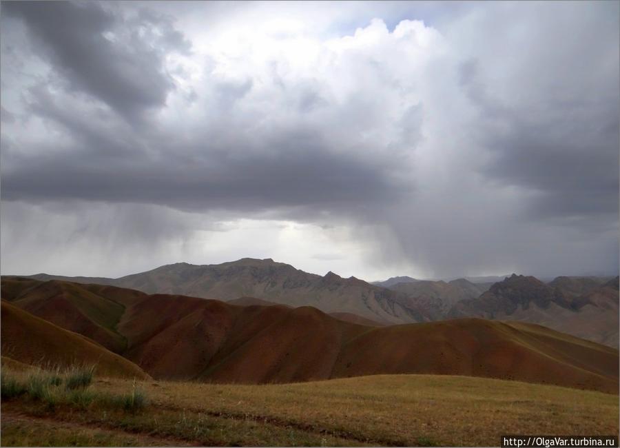 Гроза в горах Нарын, Киргизия