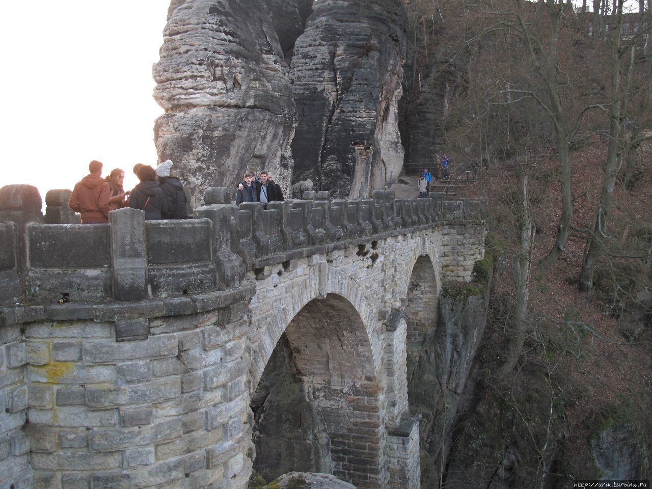 Мост Бастай. На фотографии можно увидеть меня с сыном. Саксонская Швейцария Национальный Парк, Германия