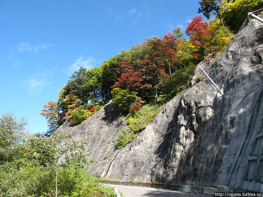 На одном из горных серпантинов Префектура Нагано, Япония