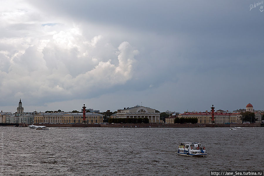 Вид на Стрелку Васильевского острова с Троицкого моста Санкт-Петербург, Россия