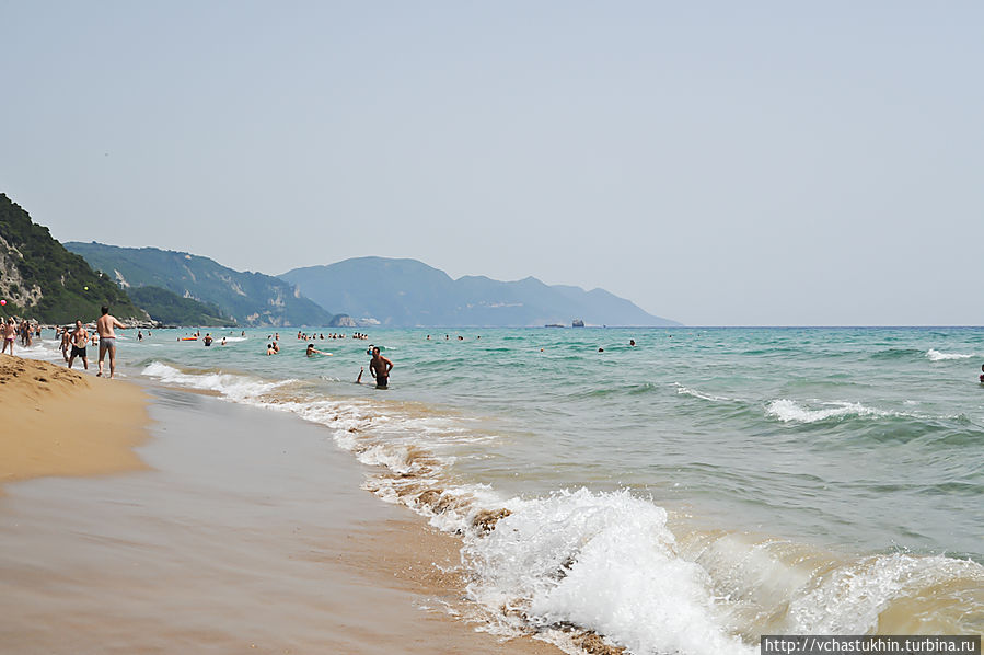 Глиффада. Песчаные пляжи. Корфу, остров Корфу, Греция