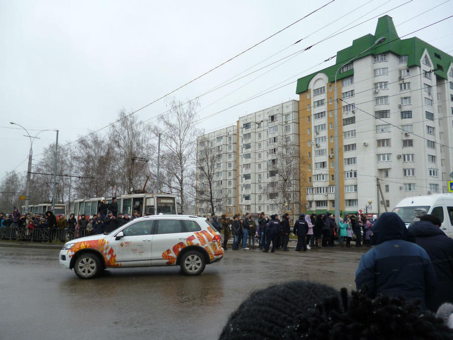 Олимпийский Огонь в родном городе Липецк, Россия