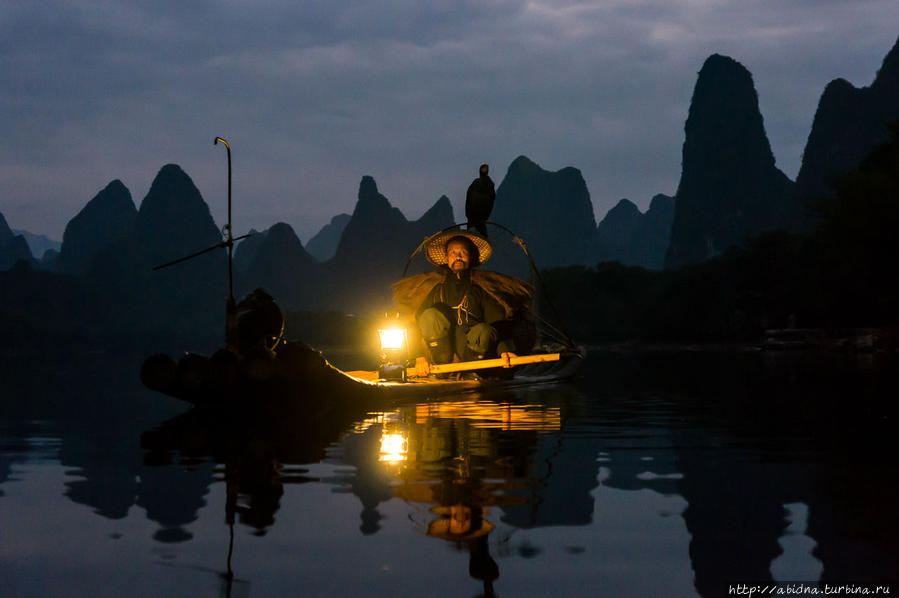 Рассвет и закат на реке Ли Гуйлинь, Китай