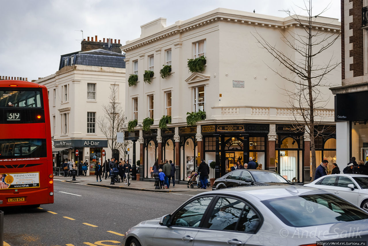 Новогодний Лондон. SLOAN SQUARE Лондон, Великобритания