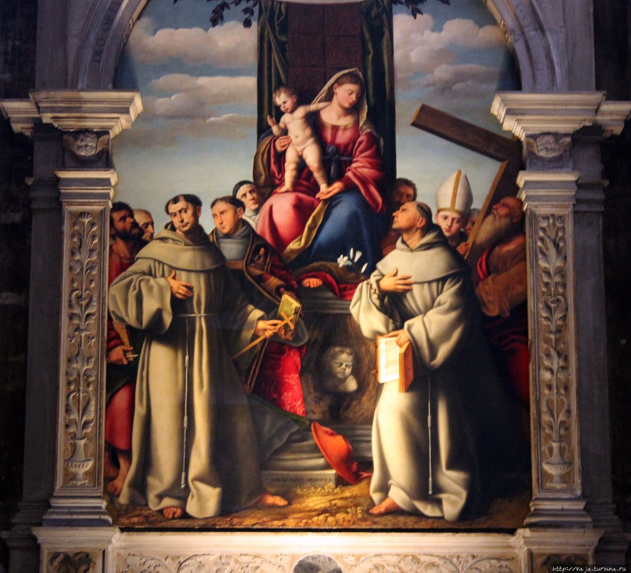 Мадонна и святые. Бернардо Личинио Венеция, Италия