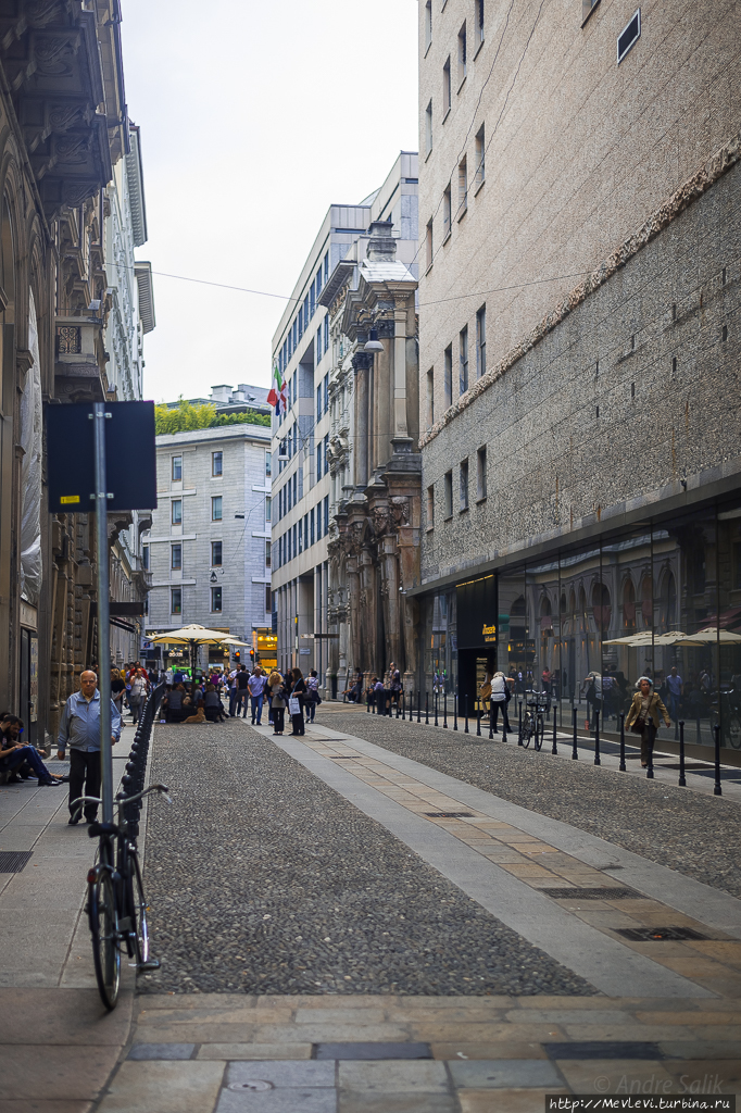 Вечерний Милан. Мегаполис Милан, Италия