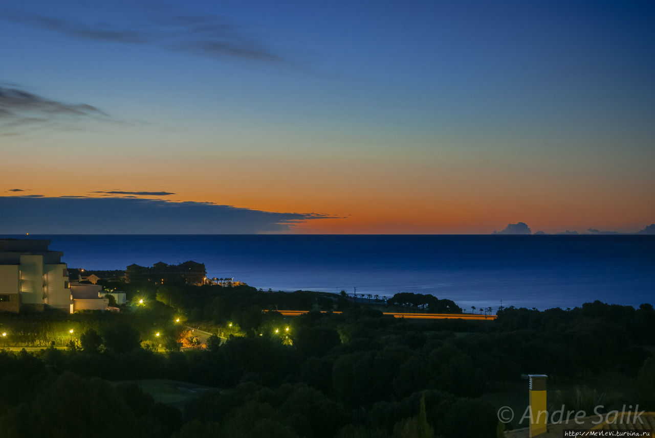 Красивый рассвет Ситжес, Испания