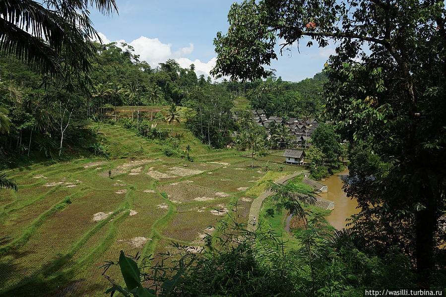 Вдали показалась деревня Наго ... Ява, Индонезия