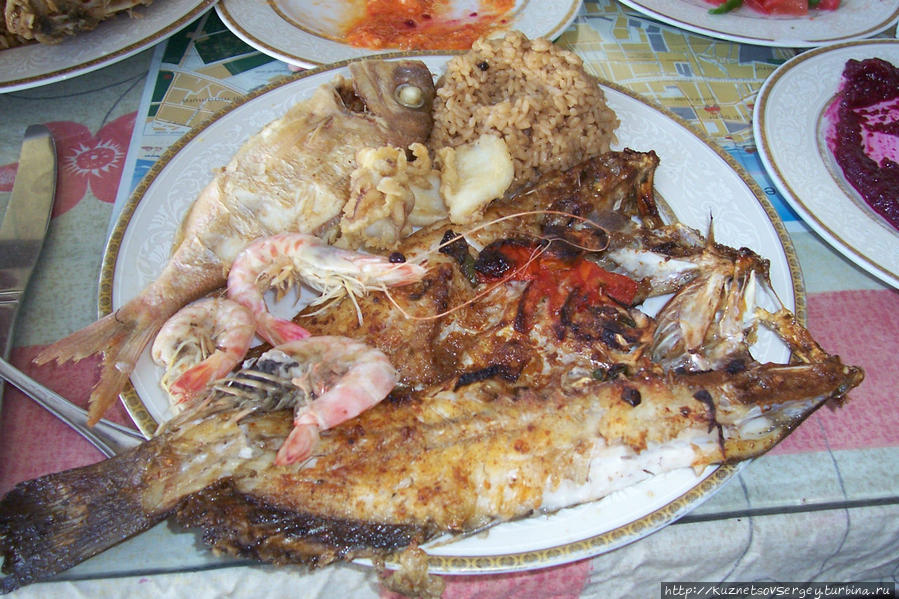 Обед в рыбном ресторане Александрия, Египет