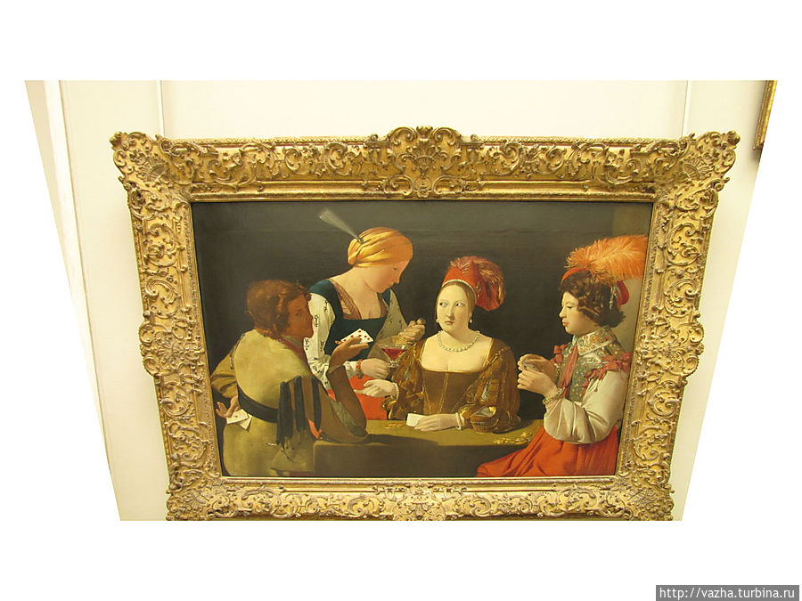 Шулер с бубновым тузом.Картина французского художника Жоржа де Латура Париж, Франция