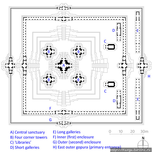 Храм Та Кео. Схема. Фото из интернета
