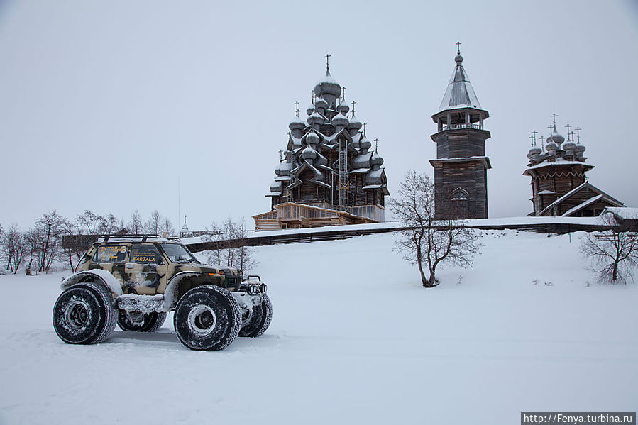 Зимняя сказка в Карелии Кижи, Россия
