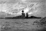 Фотография крейсера Мальборо с подписями всех отплывших (фото из Интернета)