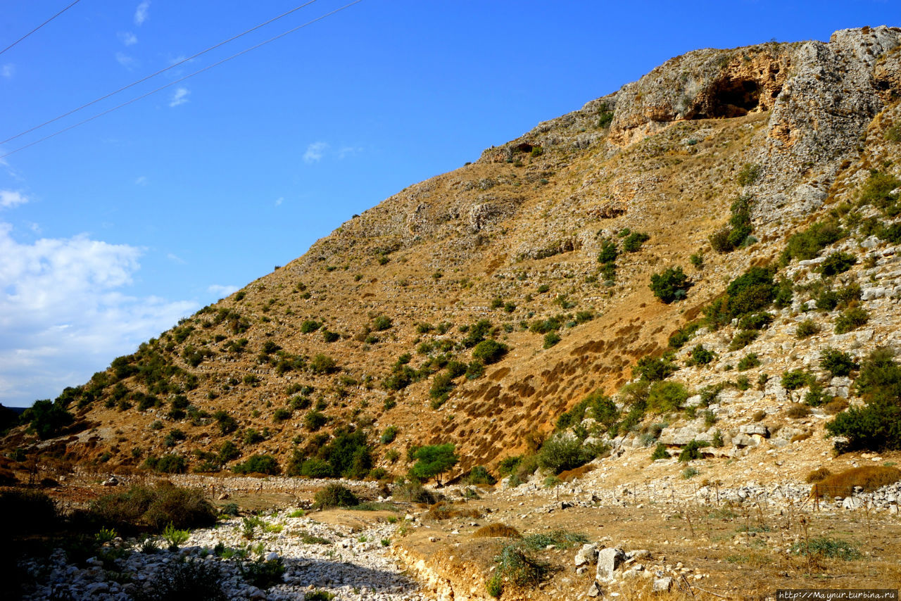 Если я  правильно  поняла,  то  ручей  Авив  вытекает  из  пещеры  наверху. Мерон (город и гора 1208м), Израиль