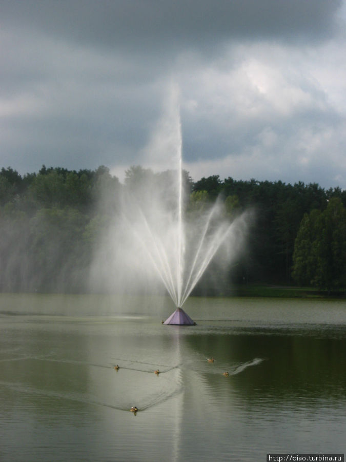 Фонтан на озере. Друскининкай, Литва