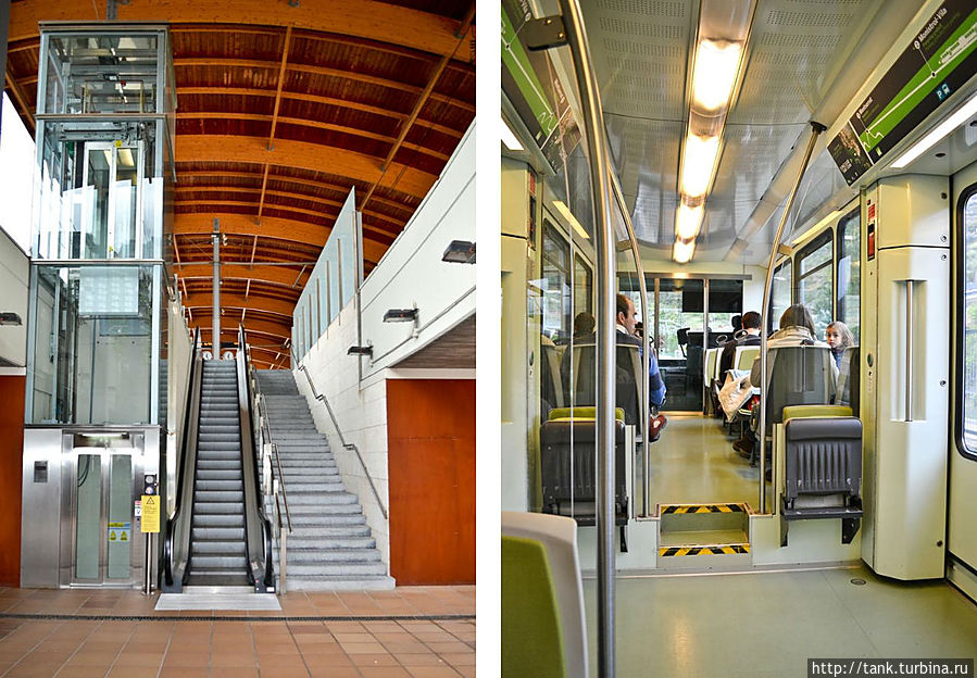 Билет на железную дорогу в оба конца и фуникулер Sant Joan, который поднимается от монастыря на вершину горы, на одну персону обошелся почти в 12 евро.