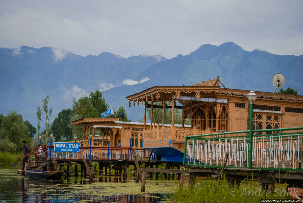 Вечером на озере Дал Шринагар, Индия