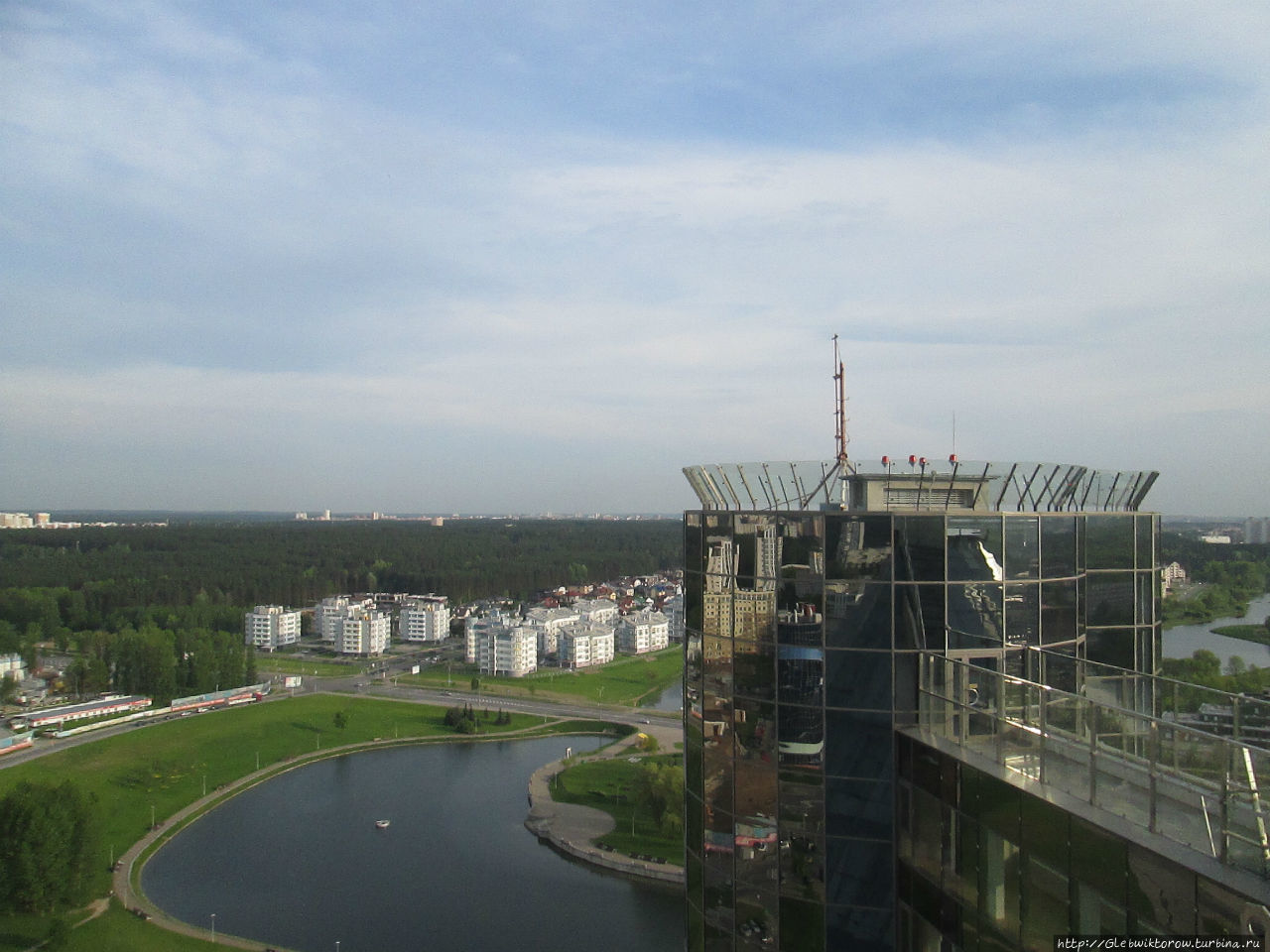 Панорама города со смотровой площадки Минск, Беларусь