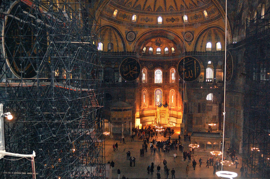 Внутри Святой Софии Стамбул, Турция