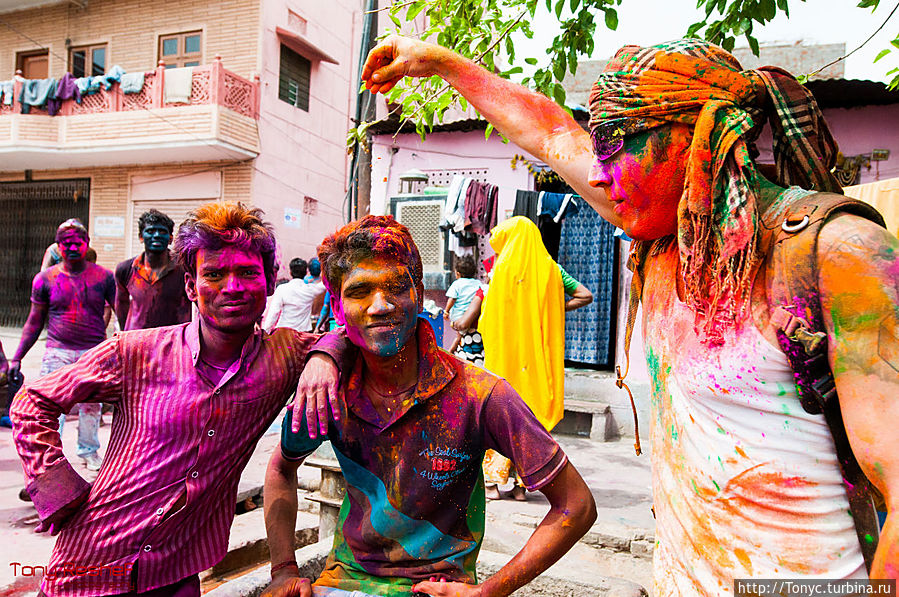 Праздник Holi, отрыв по-индийски Джайпур, Индия