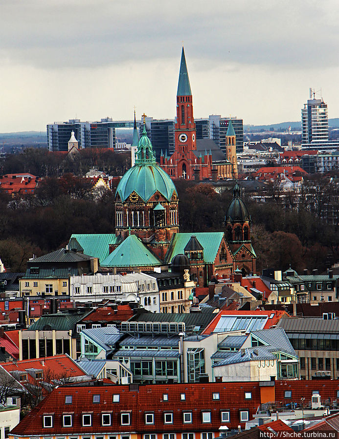 Лучшие виды на Мюнхен с башни церкви Святого Петра Мюнхен, Германия