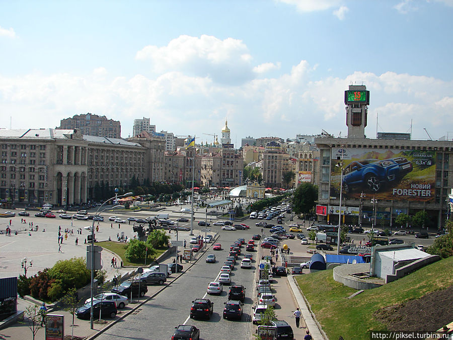 Вид на исторический центр города Киев, Украина