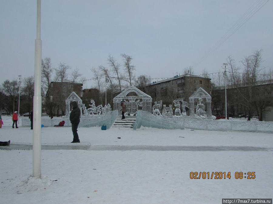 Прогулка по Новогоднему ледовому городку Красноярск, Россия