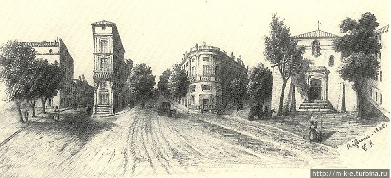 Гравюра 1845 года Марсель, Франция