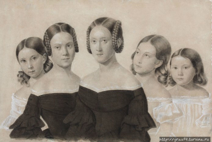 Сестры Дьяковы — Елизавета, Мария, Прасковья, Александра и Анна (Из Интернета) Щёкино, Россия