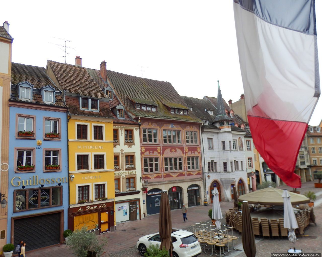 История Мюлуза на площади Реюньон Мюлуз, Франция