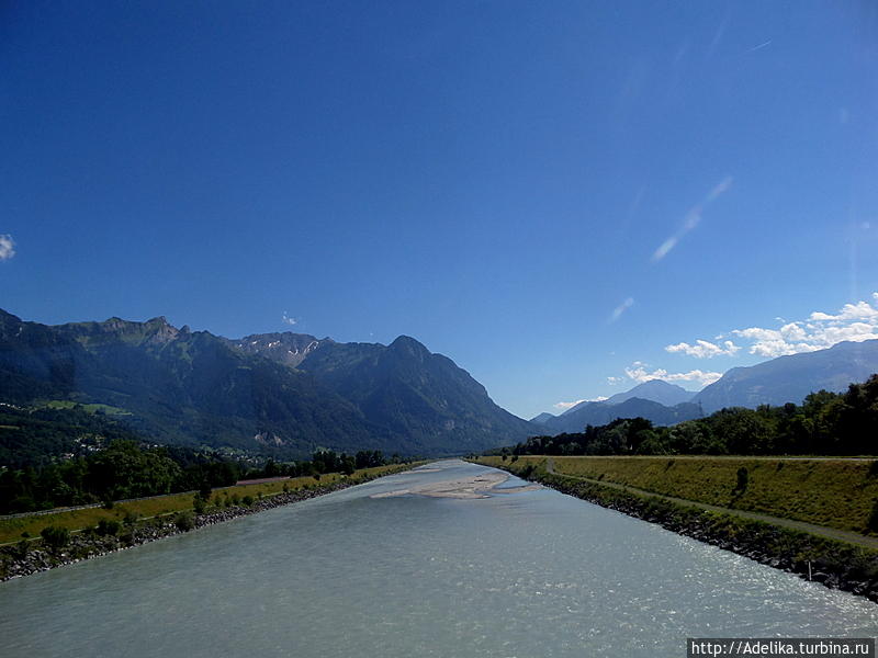 Природная границы Швейцарии и Лихтенштейна Вадуц, Лихтенштейн
