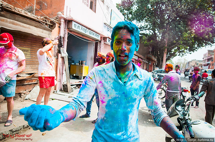 Праздник Holi, отрыв по-индийски Джайпур, Индия